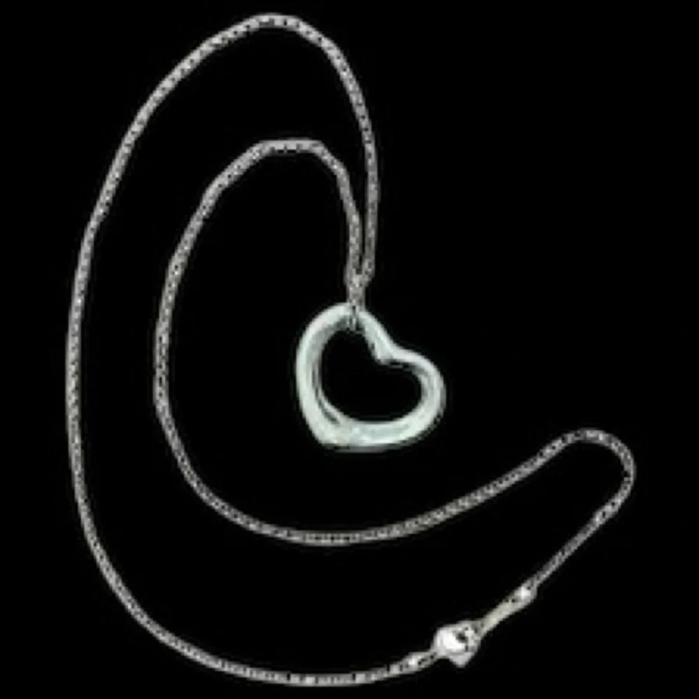 Tiffany & Co. Elsa Peretti Silver Open Heart Necklace